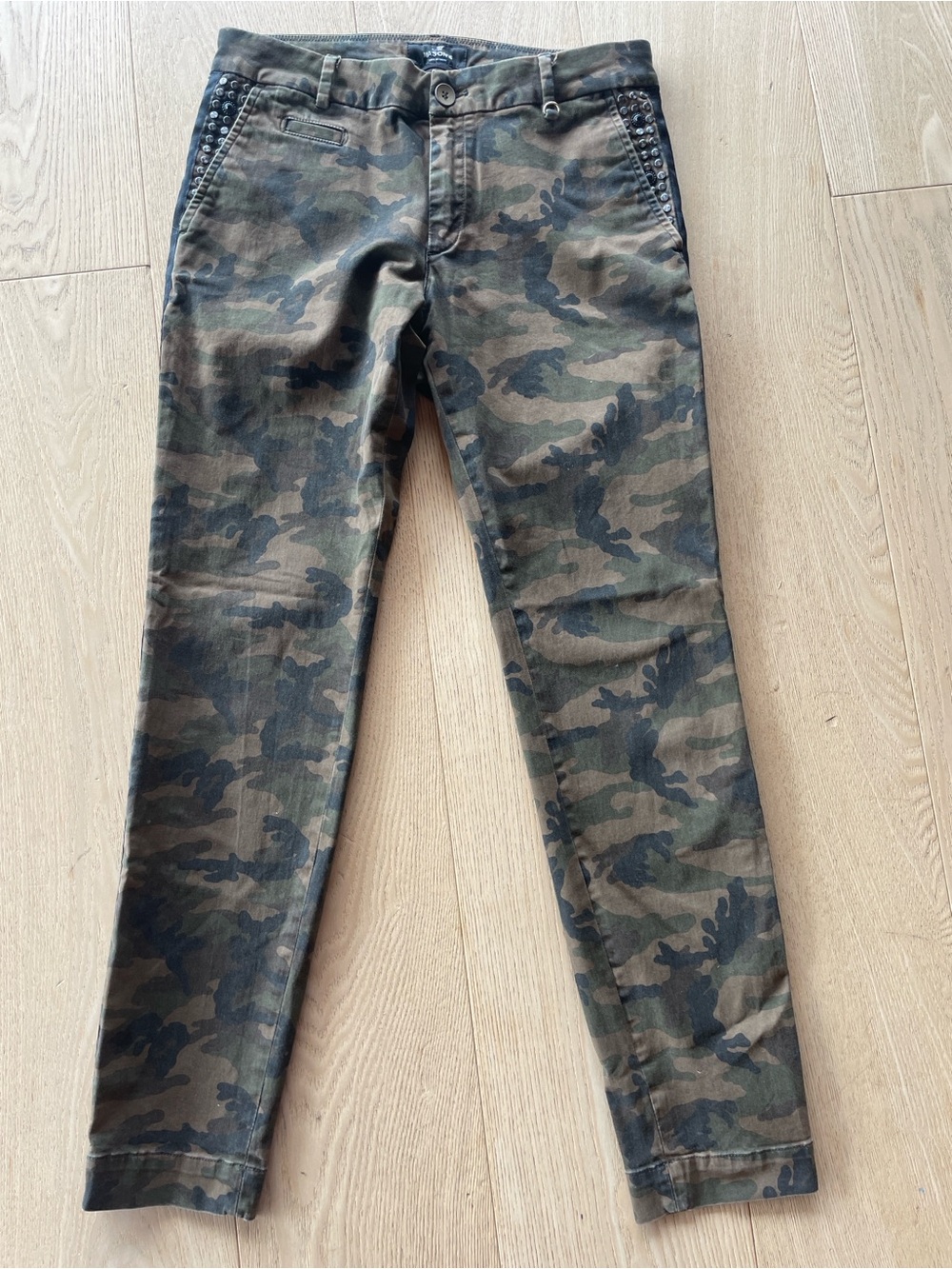 Women Camouflage Slim Fit Jeans - Olive Camo